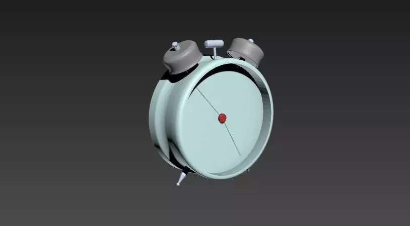 clock alarm Low-poly 3D model_0
