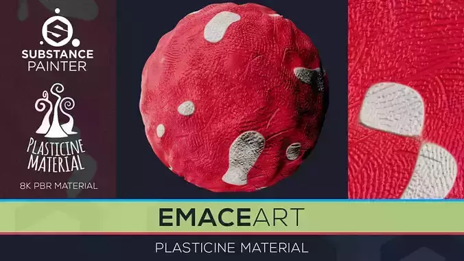 PBR Toon Plasticine sbsar Material 10 Substance Unity Material Texture