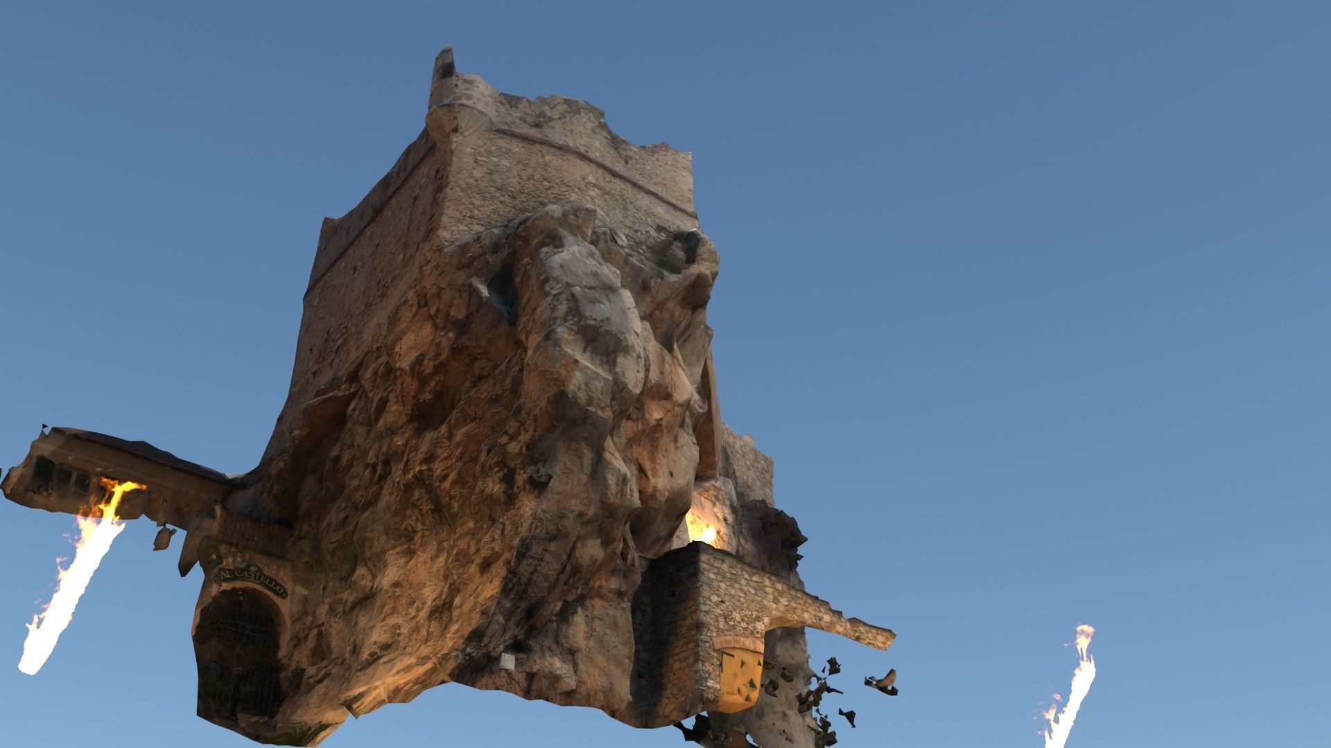 3D model Realistic Castle On Rock VR / AR / low-poly | CGTrader