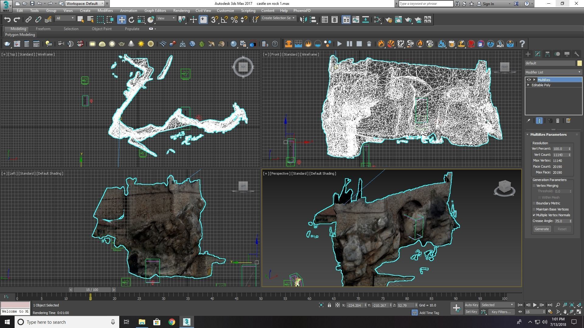 3D model Realistic Castle On Rock VR / AR / low-poly | CGTrader