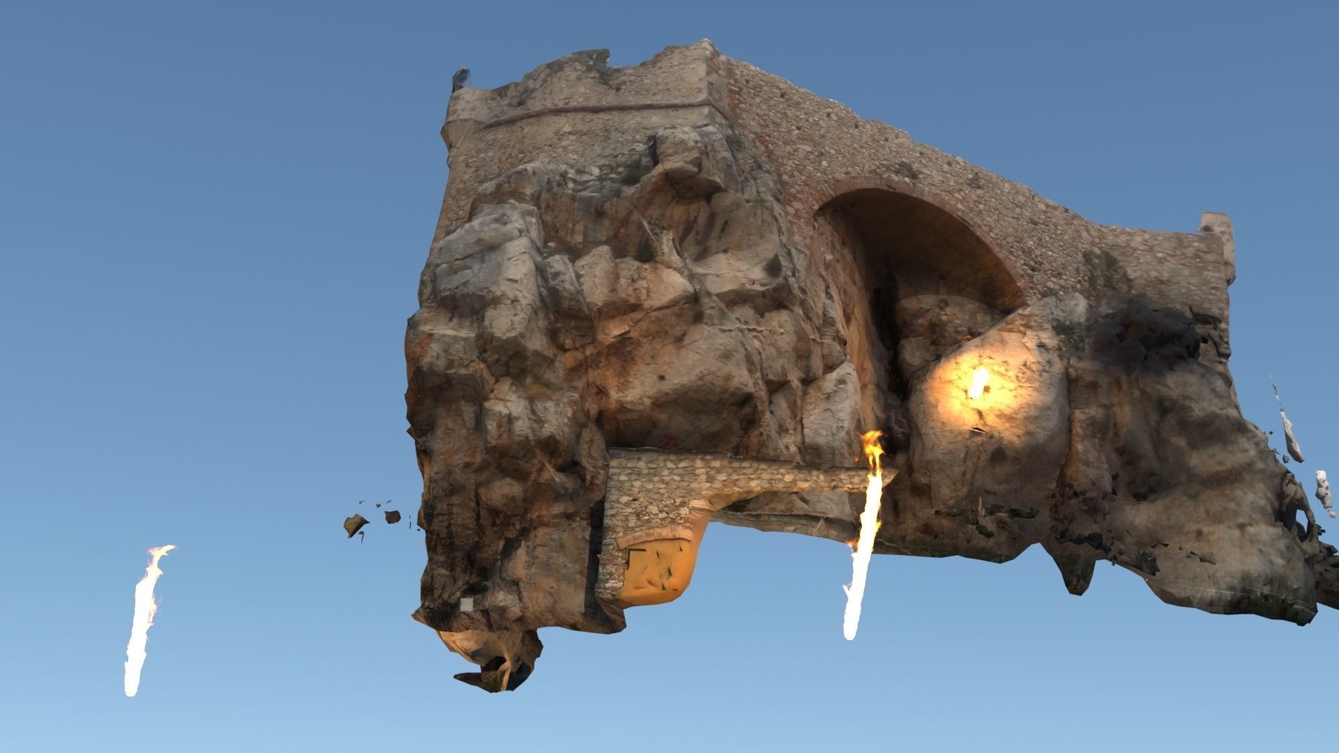 3D model Realistic Castle On Rock VR / AR / low-poly | CGTrader