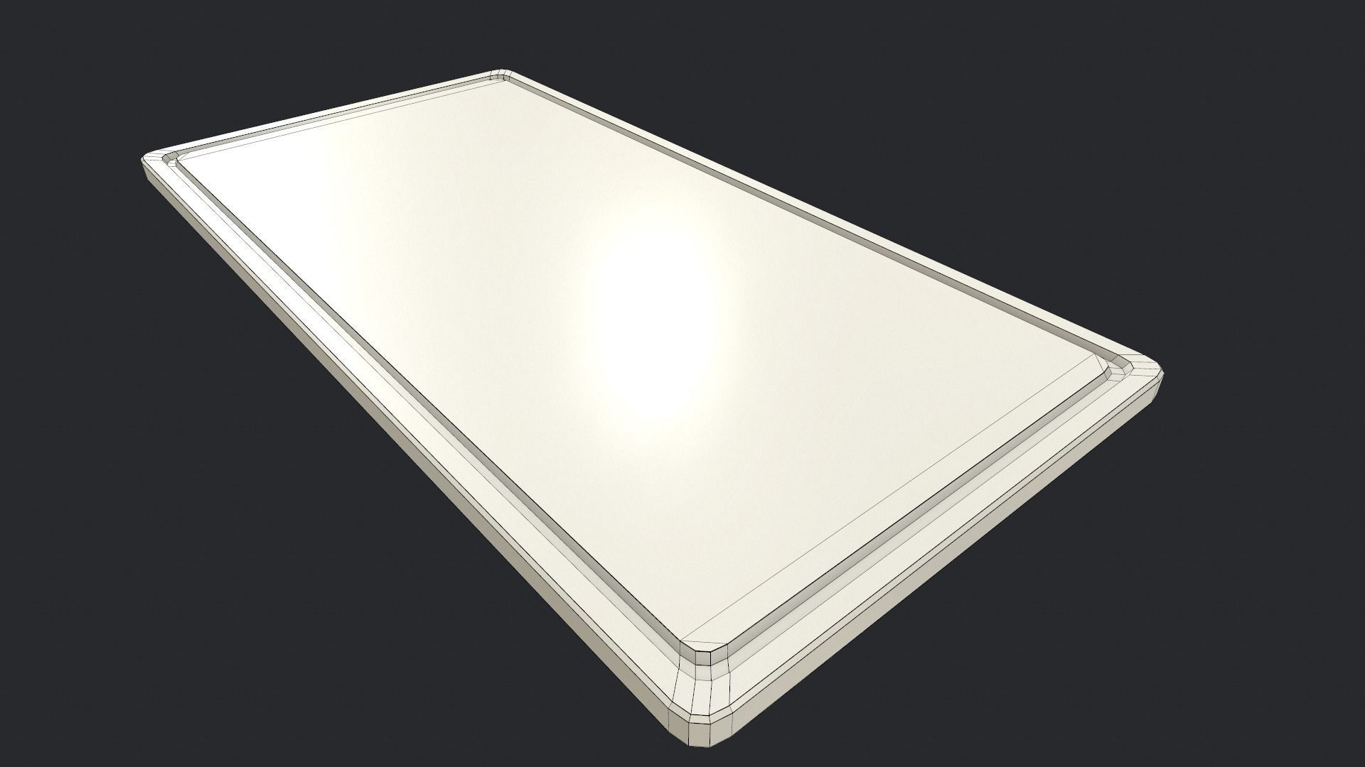Chopping board Low-poly 3D model_5