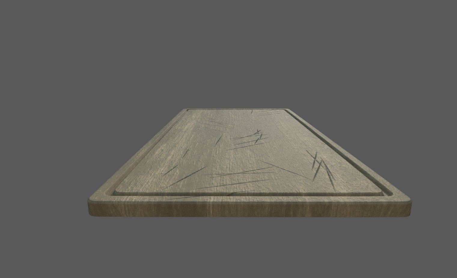 Chopping board Low-poly 3D model_1