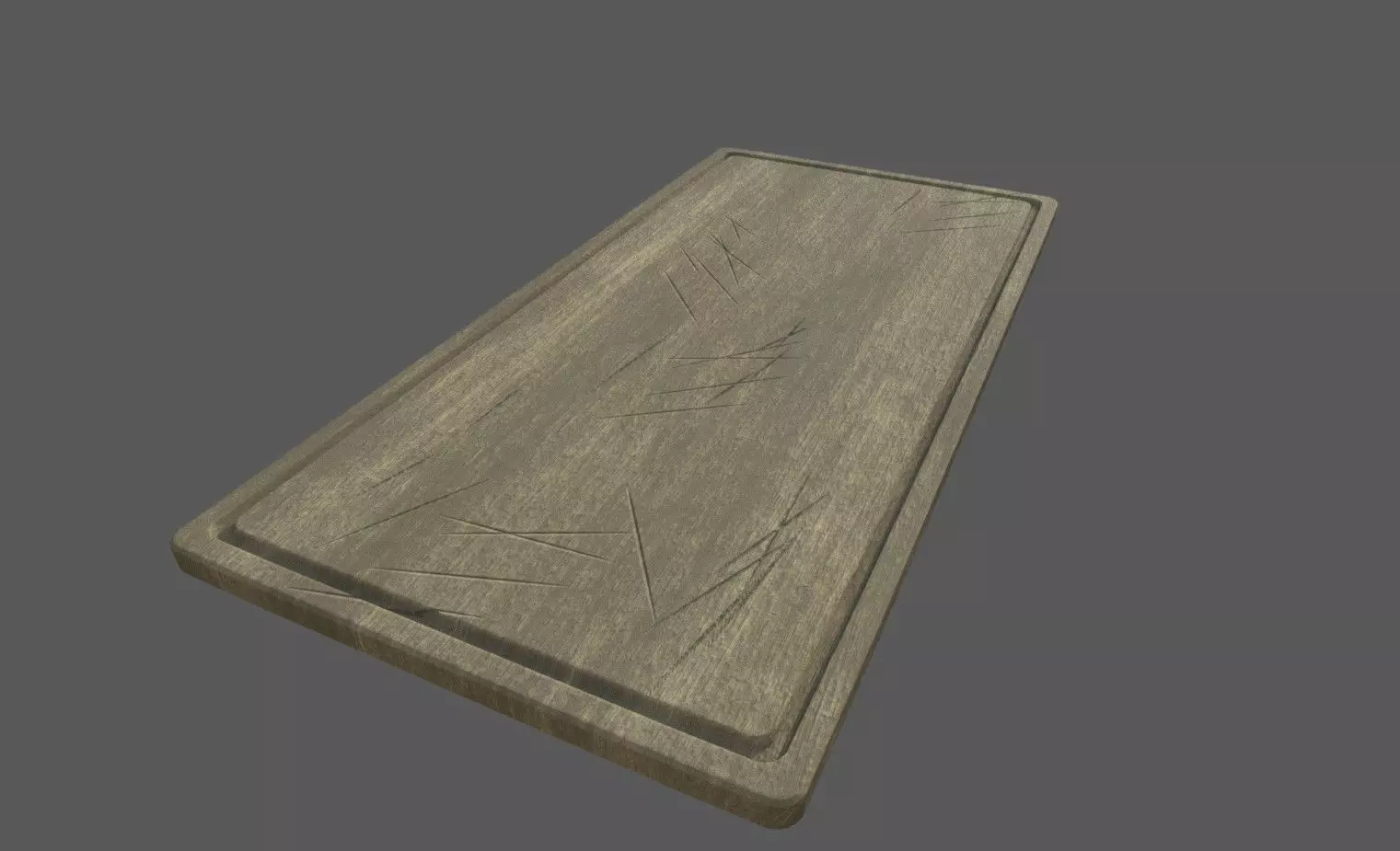 Chopping board Low-poly 3D model_0