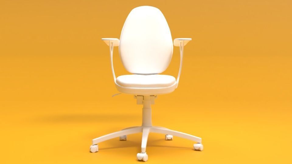 office rolling chair  3D model_3