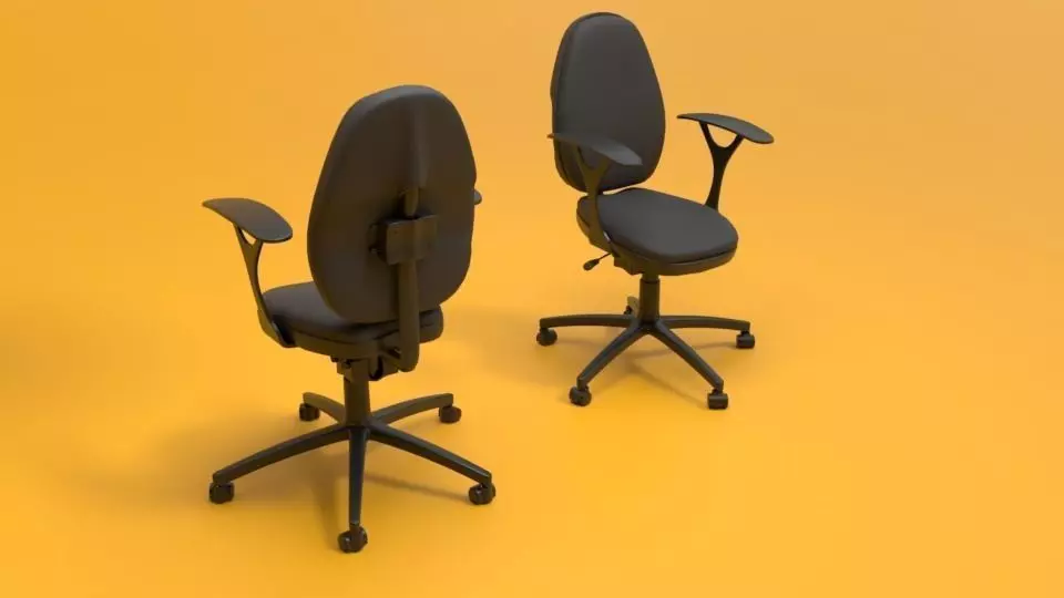 office rolling chair  3D model_0