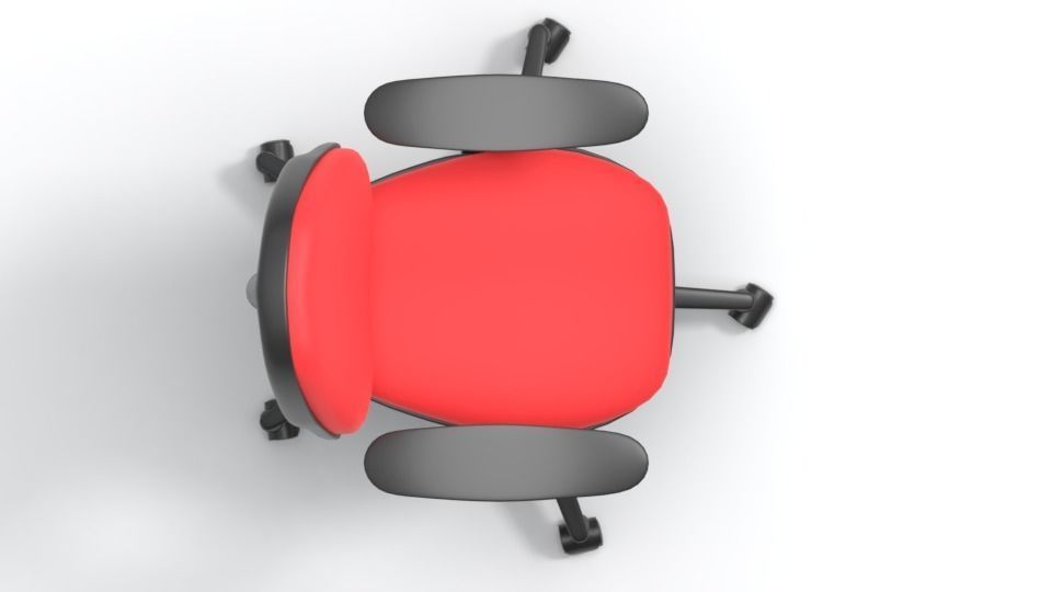 office rolling chair  3D model_1