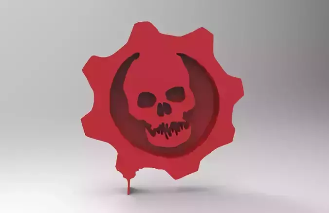 gears of war symbol 3D print model
