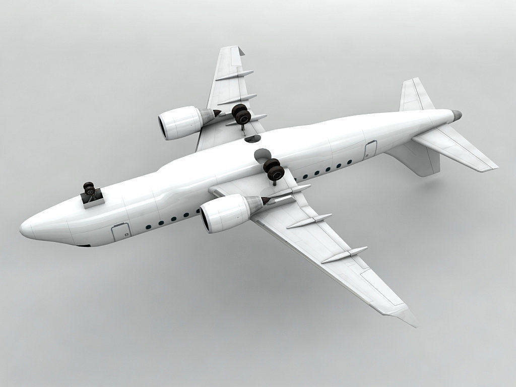 Embraer ERJ 170 - Generic White Low-poly 3D model_1