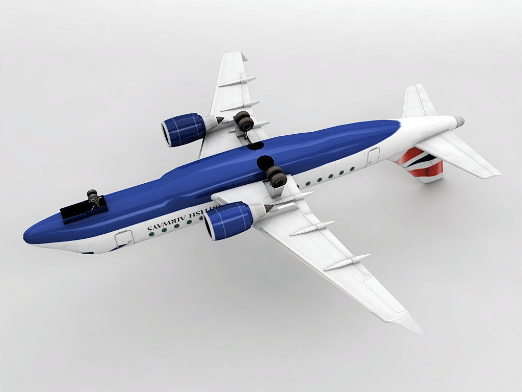 Embraer ERJ 170 - British Airways Low-poly 3D model_1