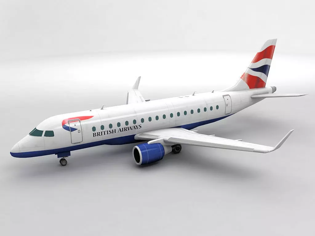 Embraer ERJ 170 - British Airways Low-poly 3D model_0