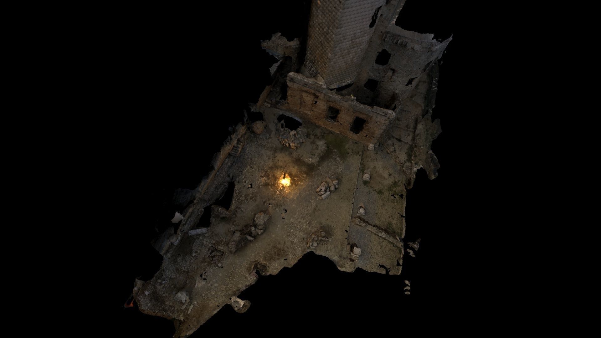 Realistic castle model in desert 3D model_17