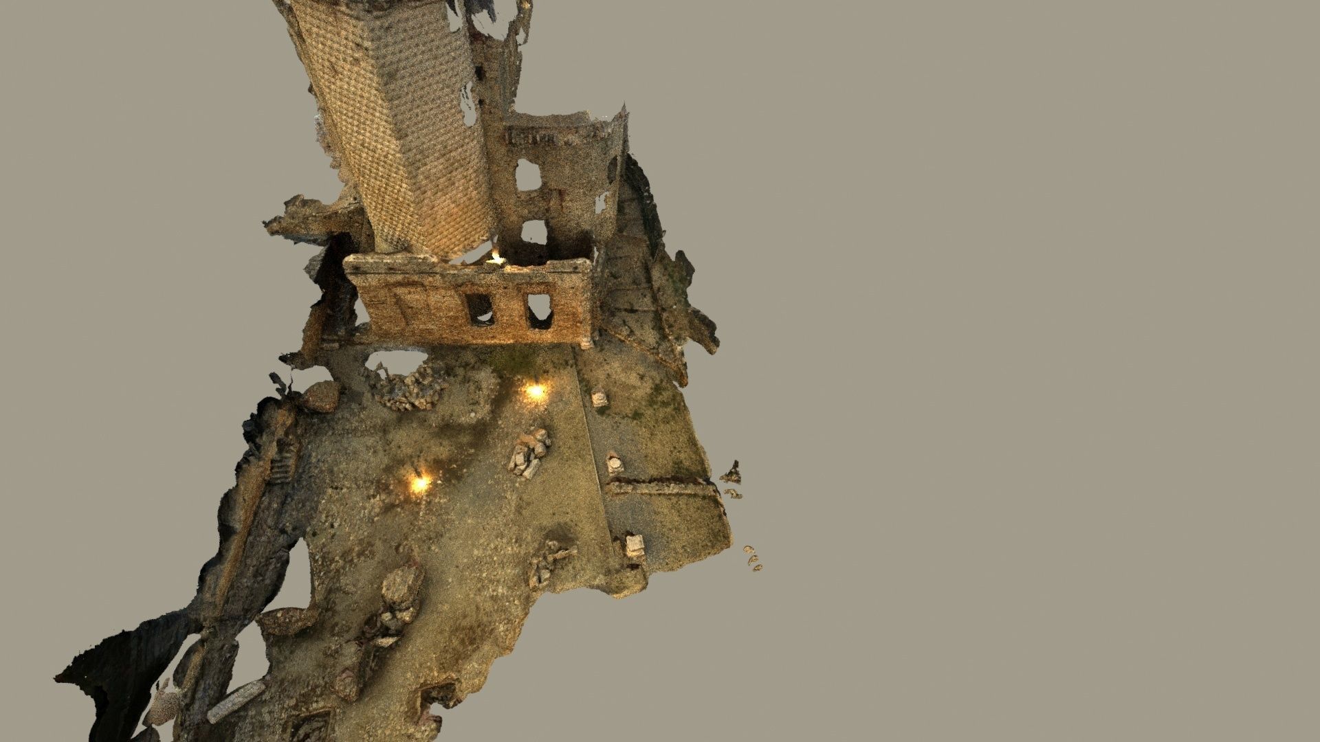 Realistic castle model in desert 3D model_8