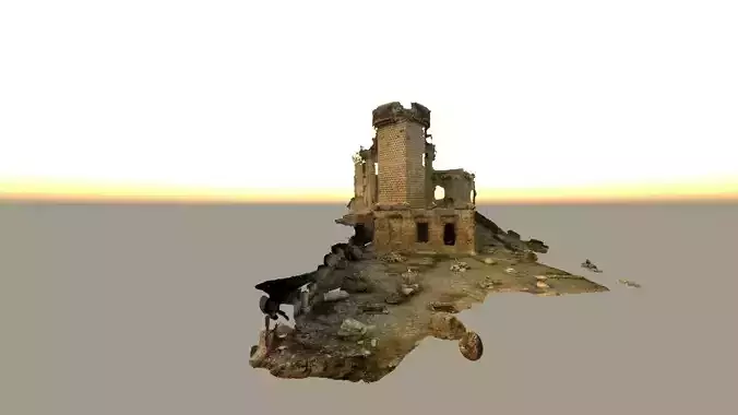 Realistic castle model in desert