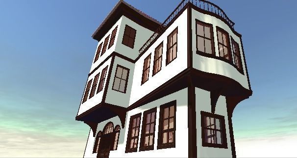 old house pack 5 in 1 Low-poly 3D model