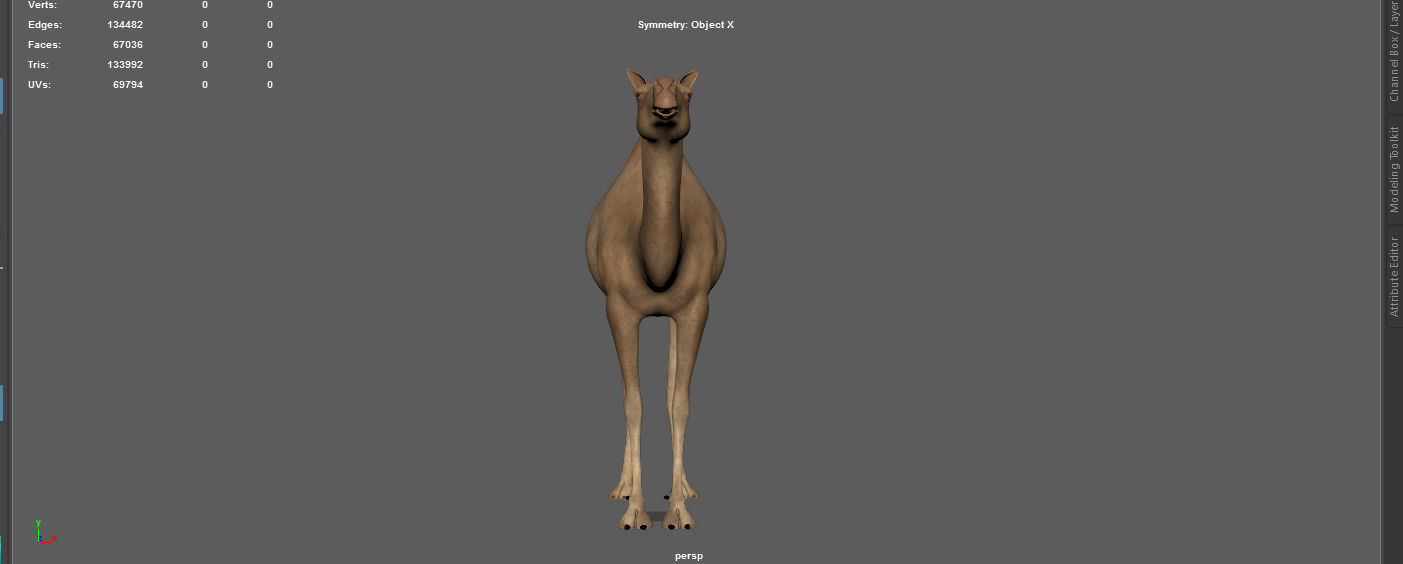 camel Low-poly 3D model_6