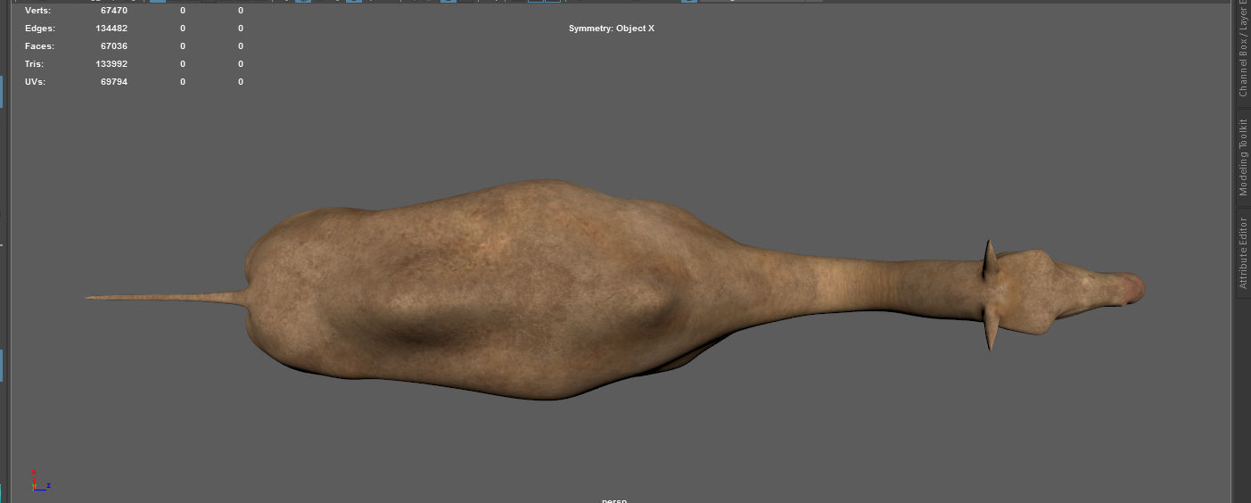 camel Low-poly 3D model_8