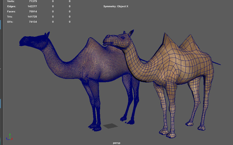 camel Low-poly 3D model_9