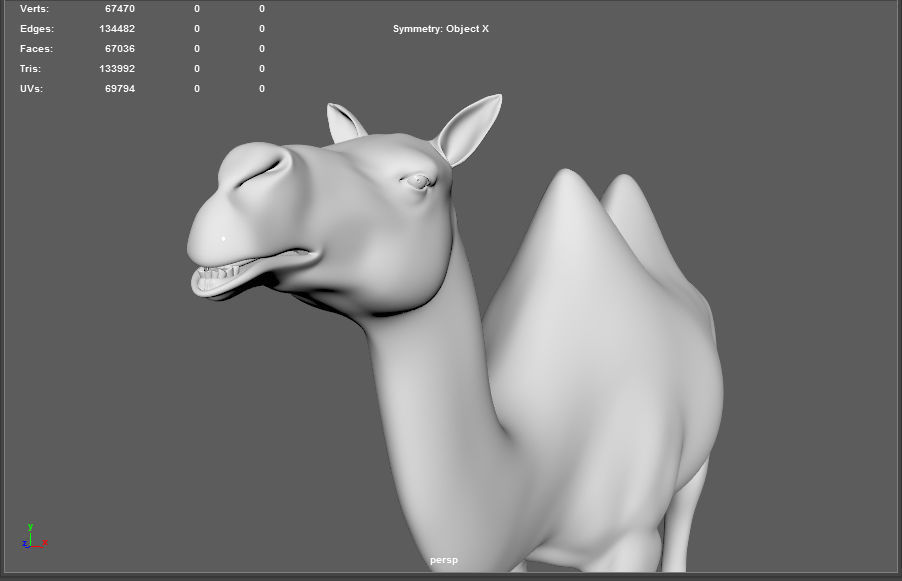 camel Low-poly 3D model_12