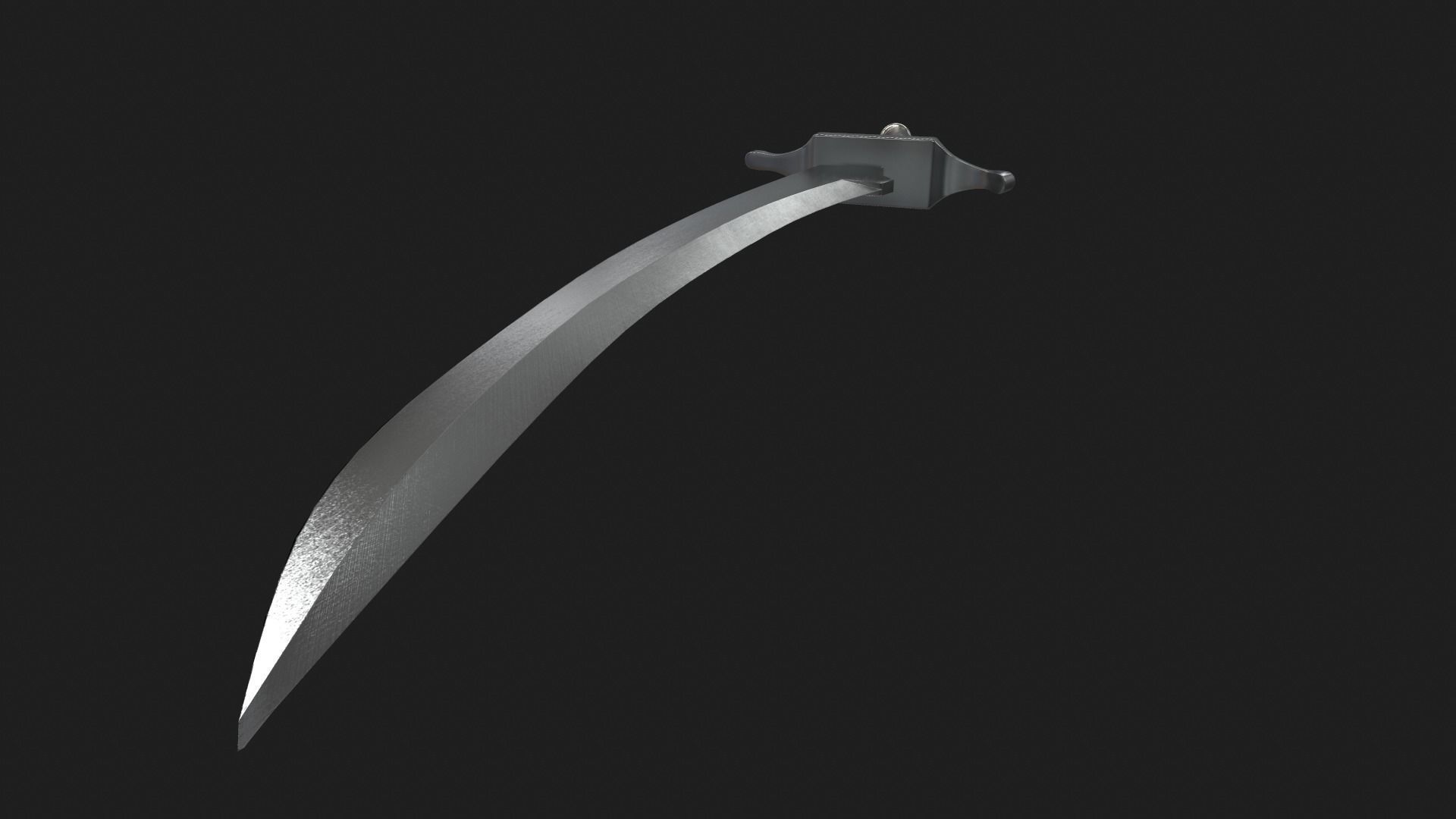 Elven satin sword Low-poly 3D model_9