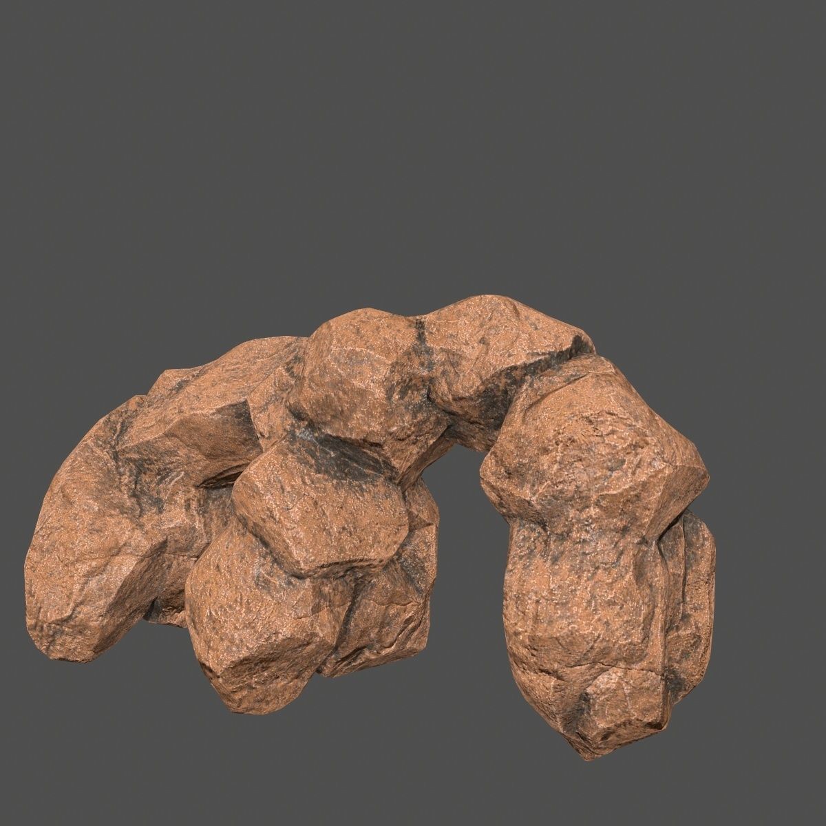 desert rock Low-poly 3D model_22