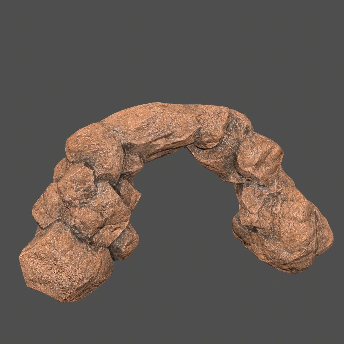 desert rock Low-poly 3D model_6