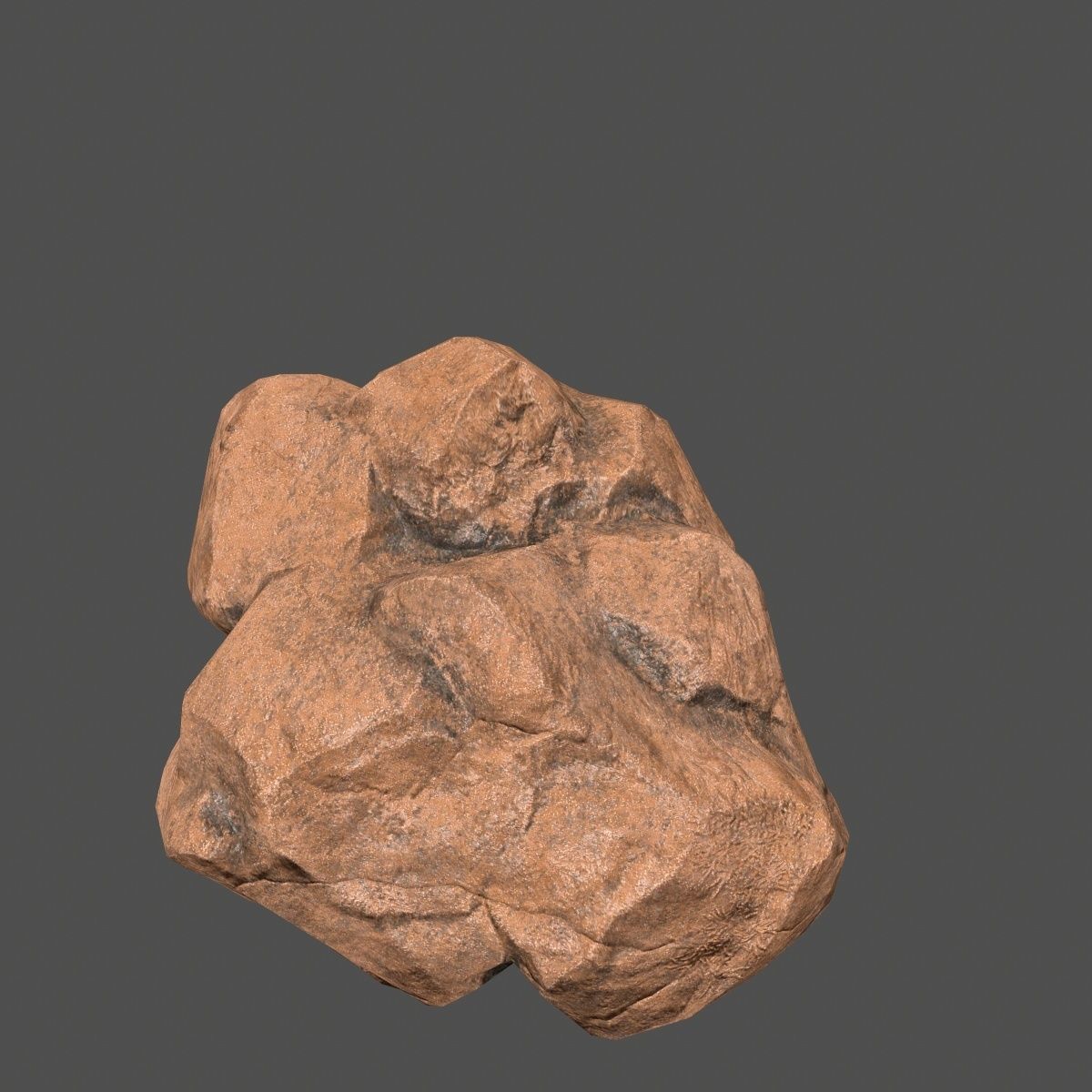 desert rock Low-poly 3D model_16