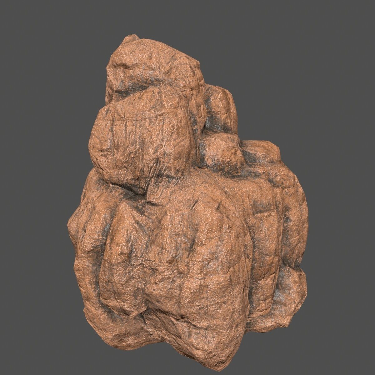 desert rock Low-poly 3D model_2