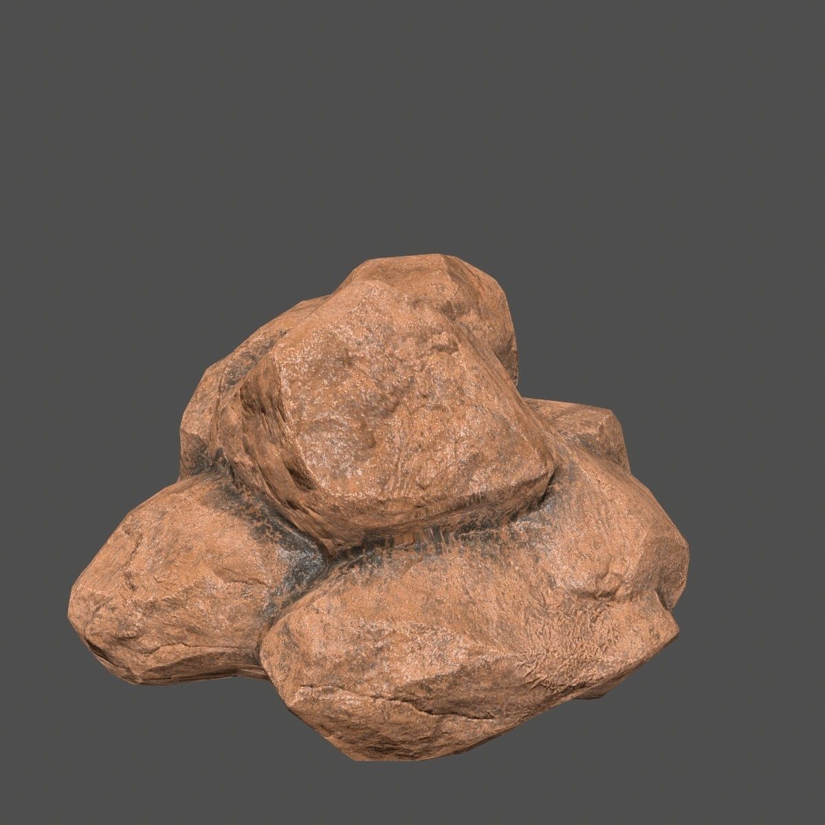 desert rock Low-poly 3D model_18