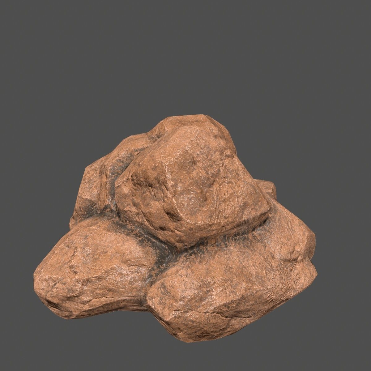 desert rock Low-poly 3D model_20