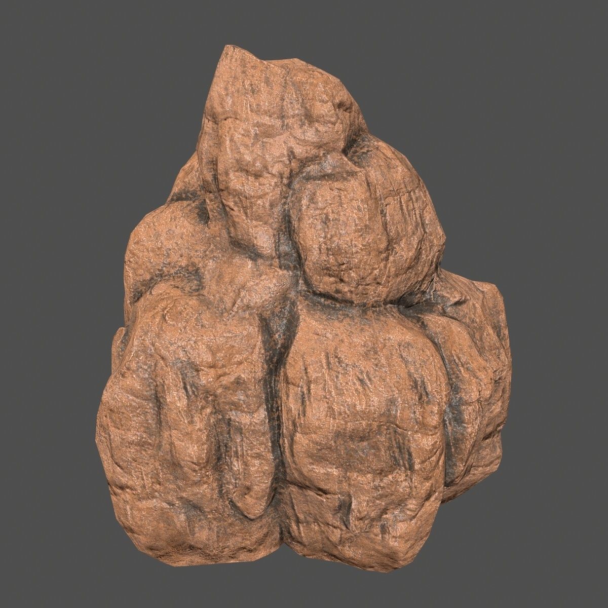 desert rock Low-poly 3D model_3