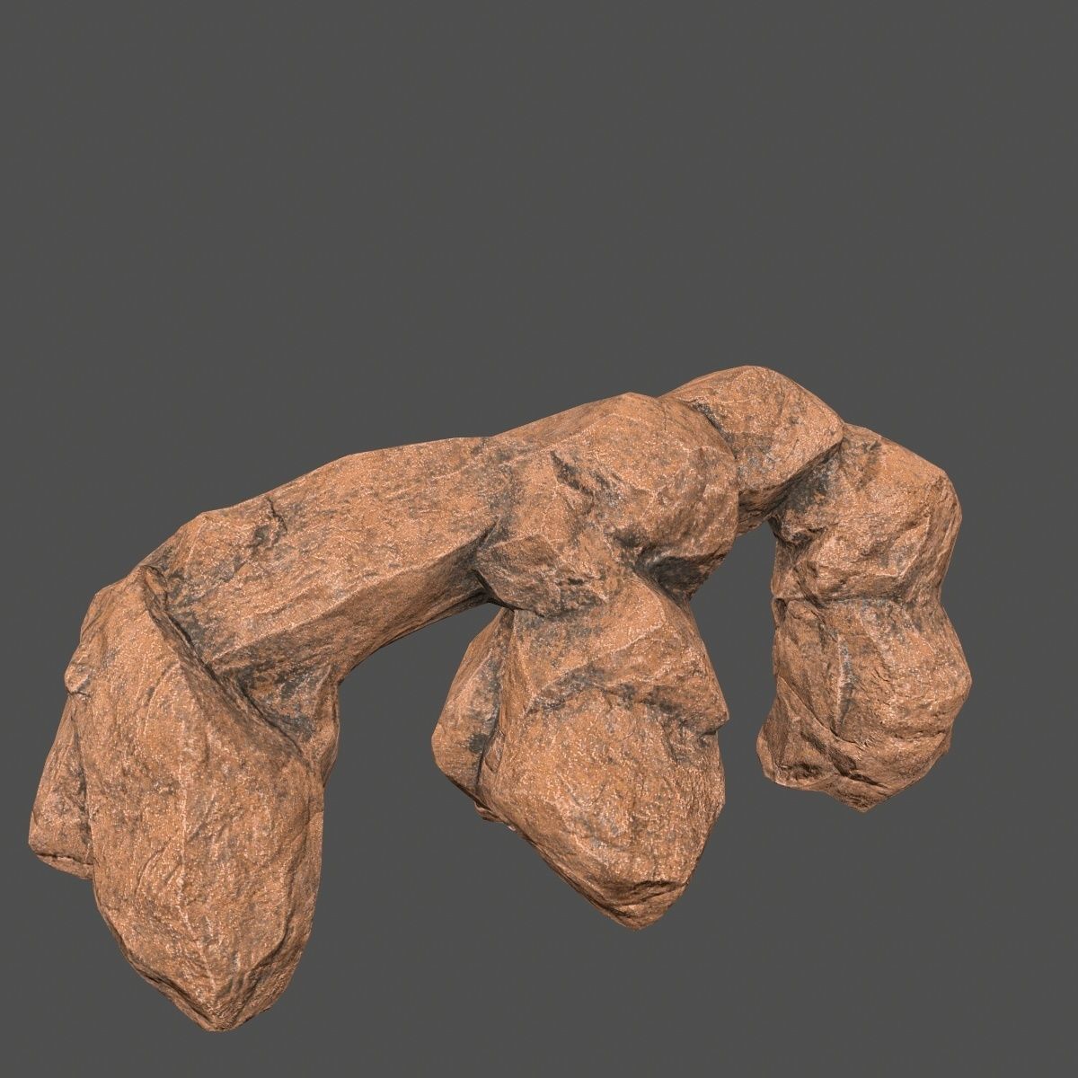 desert rock Low-poly 3D model_23