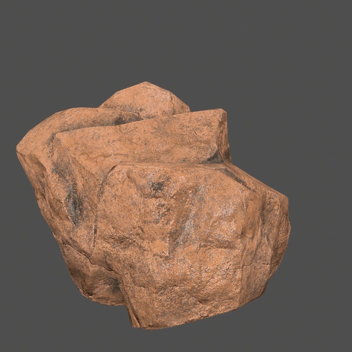 desert rock Low-poly 3D model_29