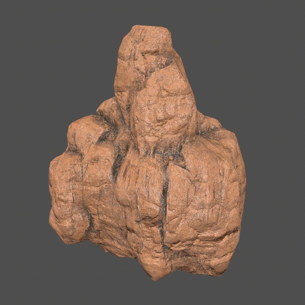 desert rock Low-poly 3D model_14