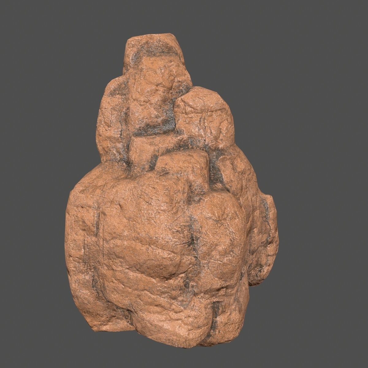 desert rock Low-poly 3D model_13