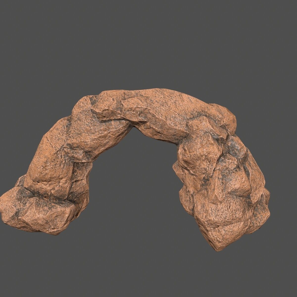 desert rock Low-poly 3D model_9