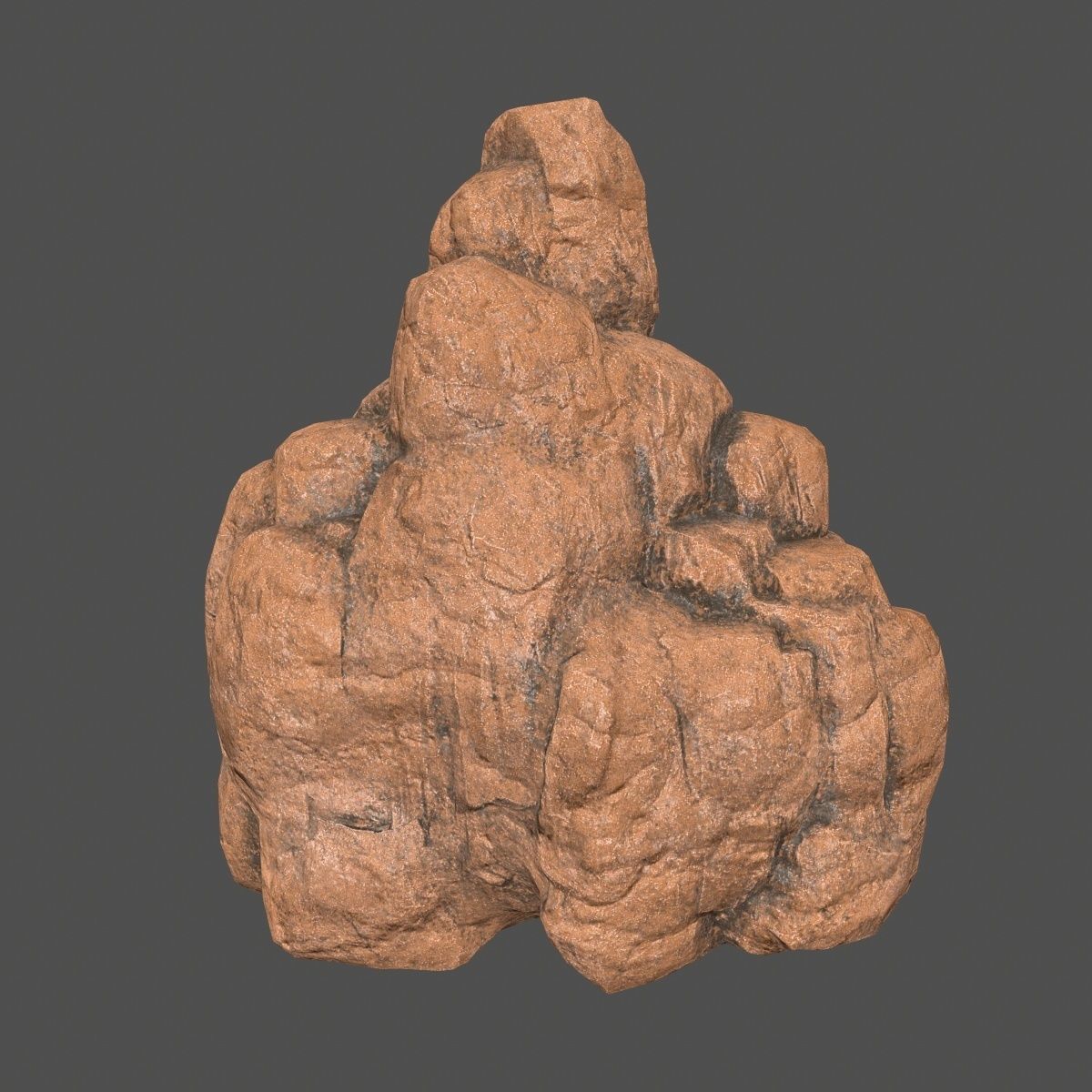 desert rock Low-poly 3D model_12