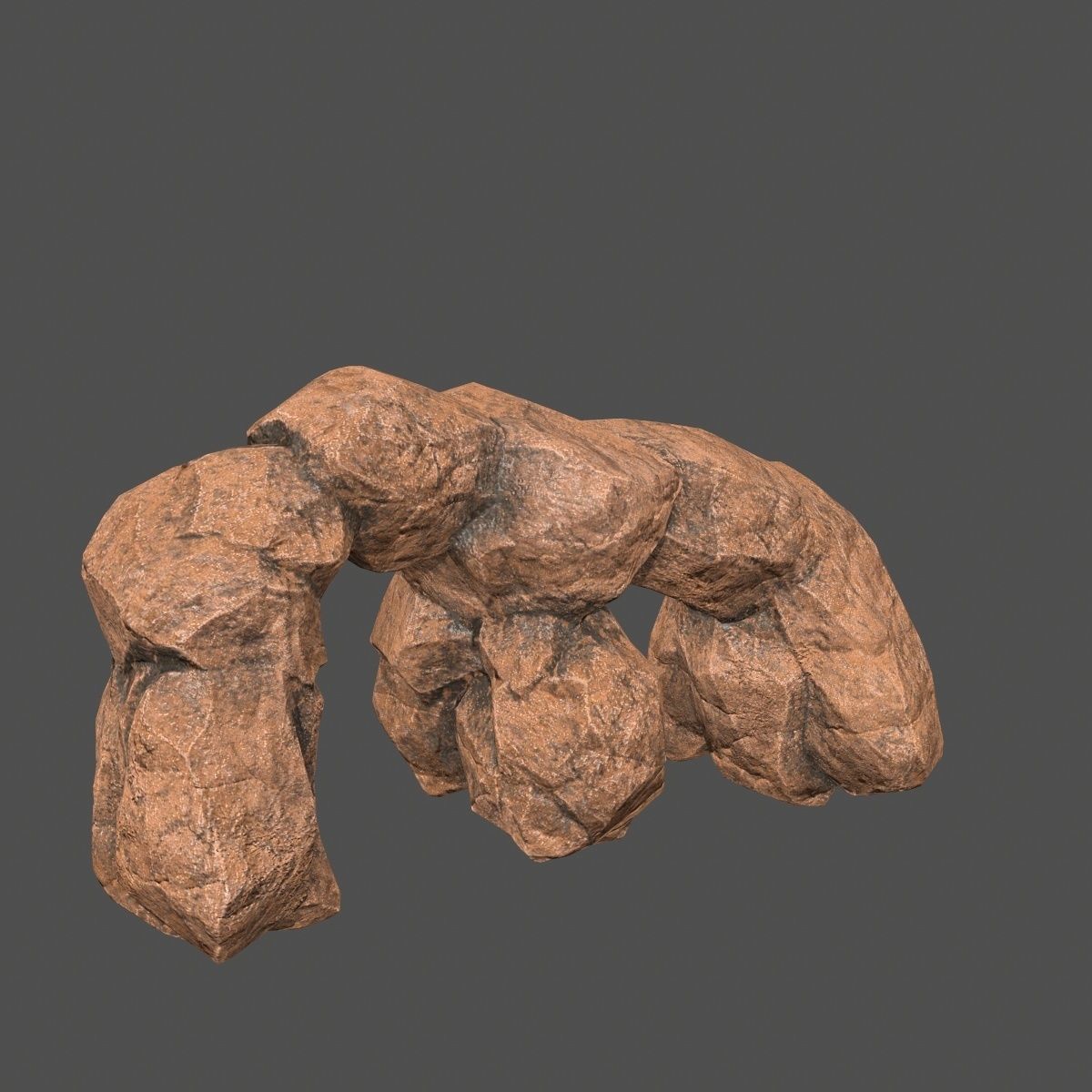 desert rock Low-poly 3D model_21