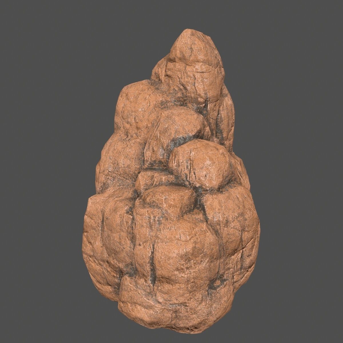 desert rock Low-poly 3D model_11