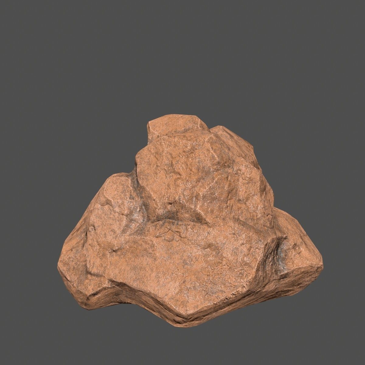 desert rock Low-poly 3D model_19