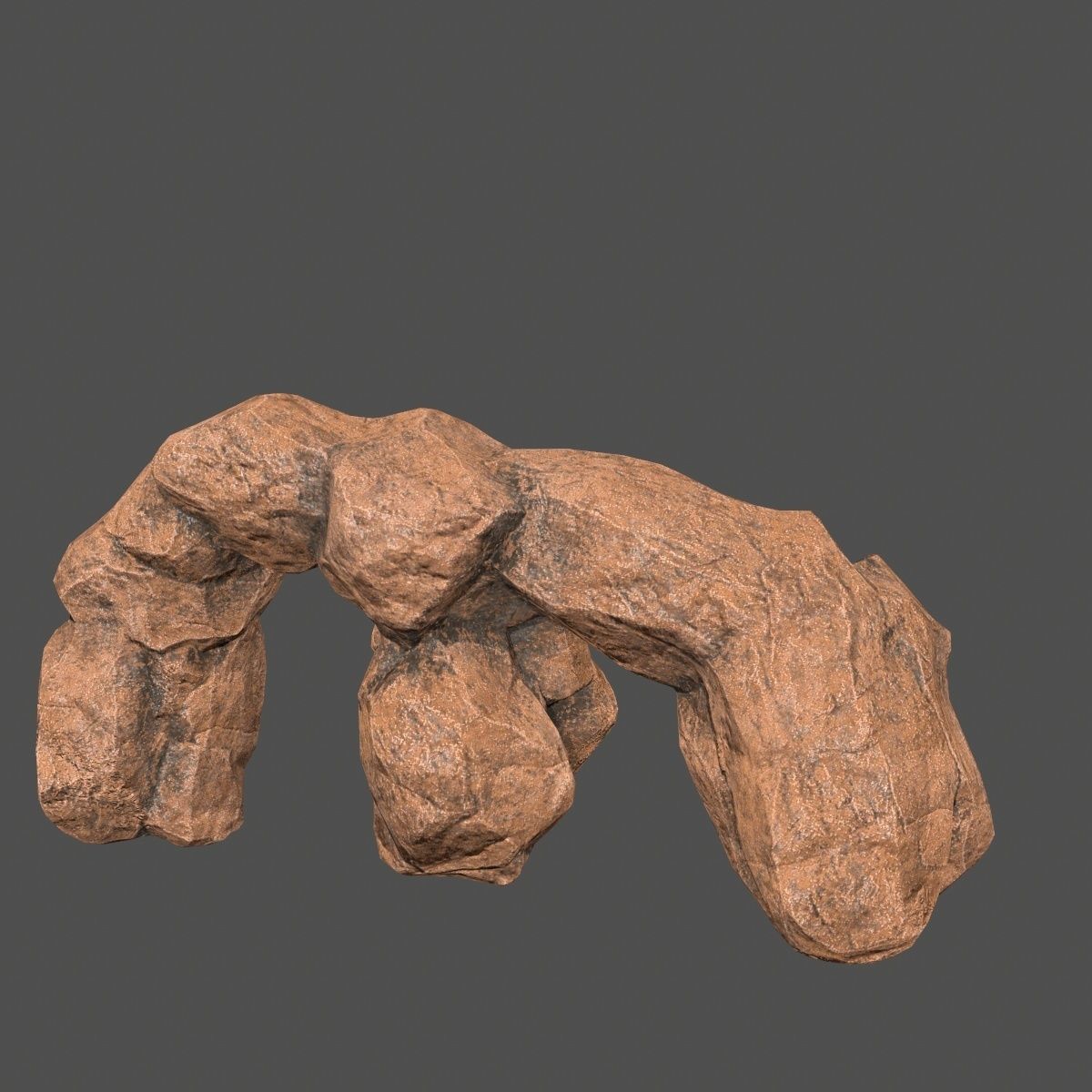 desert rock Low-poly 3D model_24