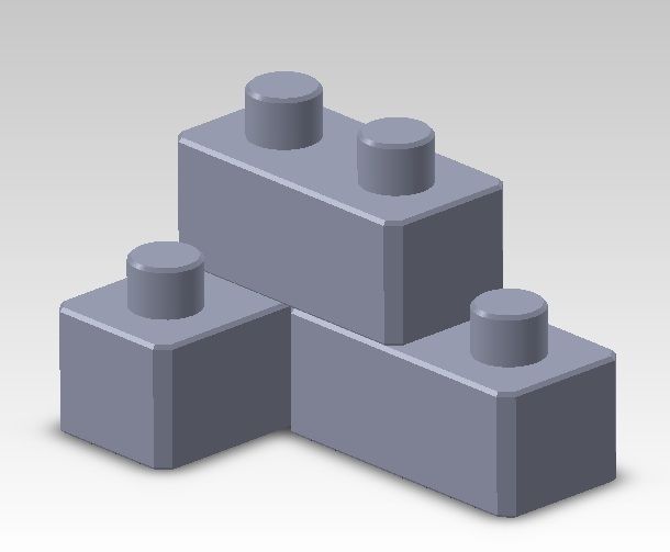 Lego colorful blocks Free 3D model_1