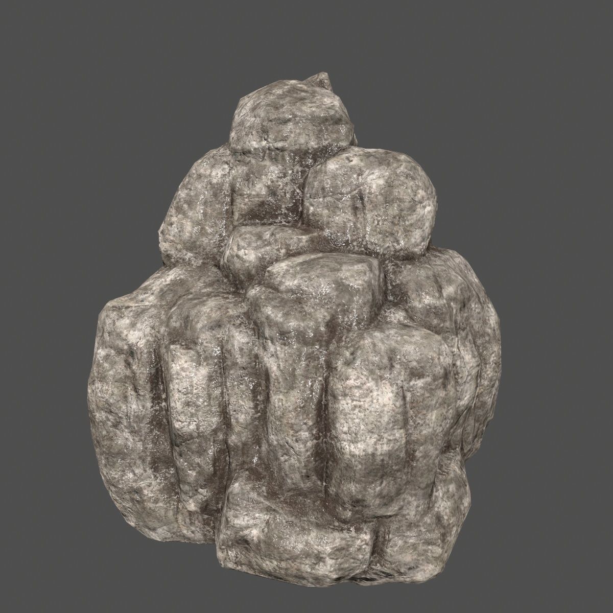 rocks set rock Low-poly 3D model_1