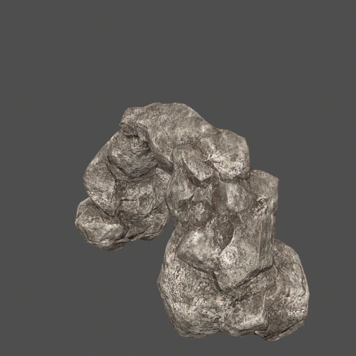 rocks set rock Low-poly 3D model_6