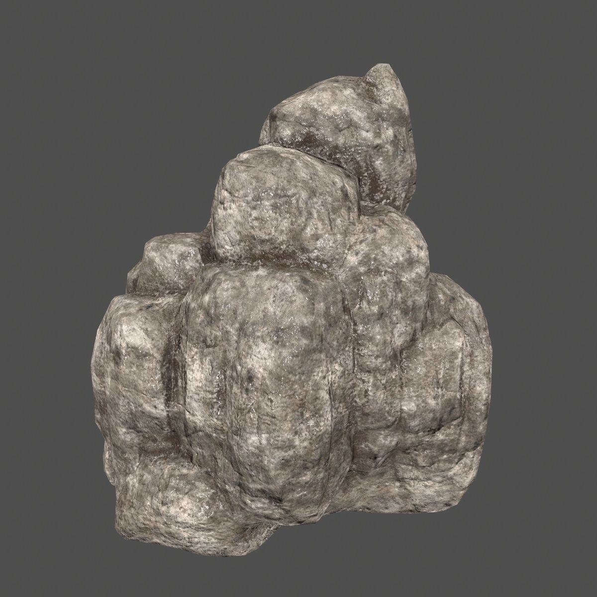 rocks set rock Low-poly 3D model_4