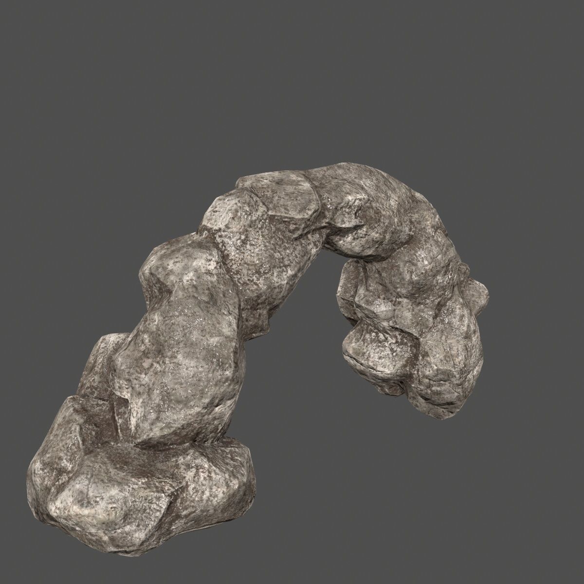 rocks set rock Low-poly 3D model_9