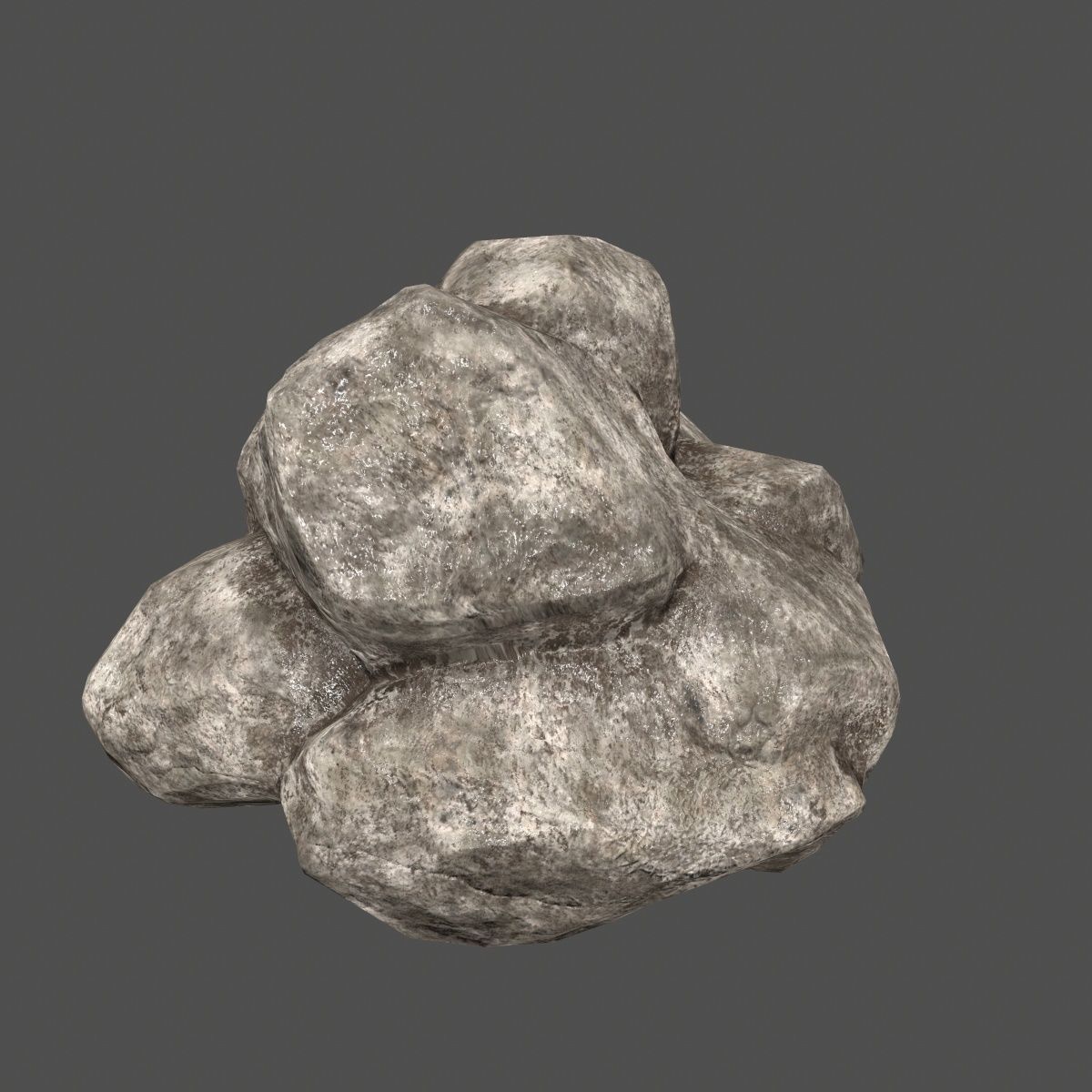 rocks set rock Low-poly 3D model_17