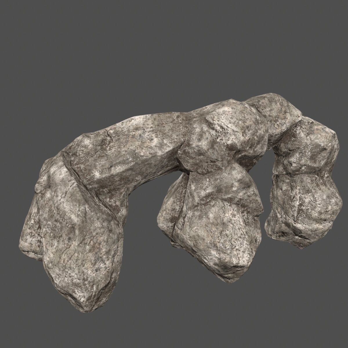 rocks set rock Low-poly 3D model_19