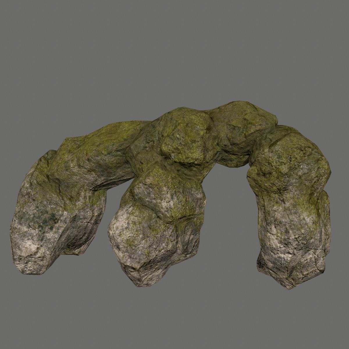 rocks rock arch Low-poly 3D model_25