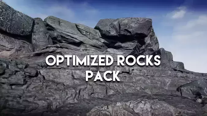 Optimized Rocks asset pack for UE4 Low-poly 3D model